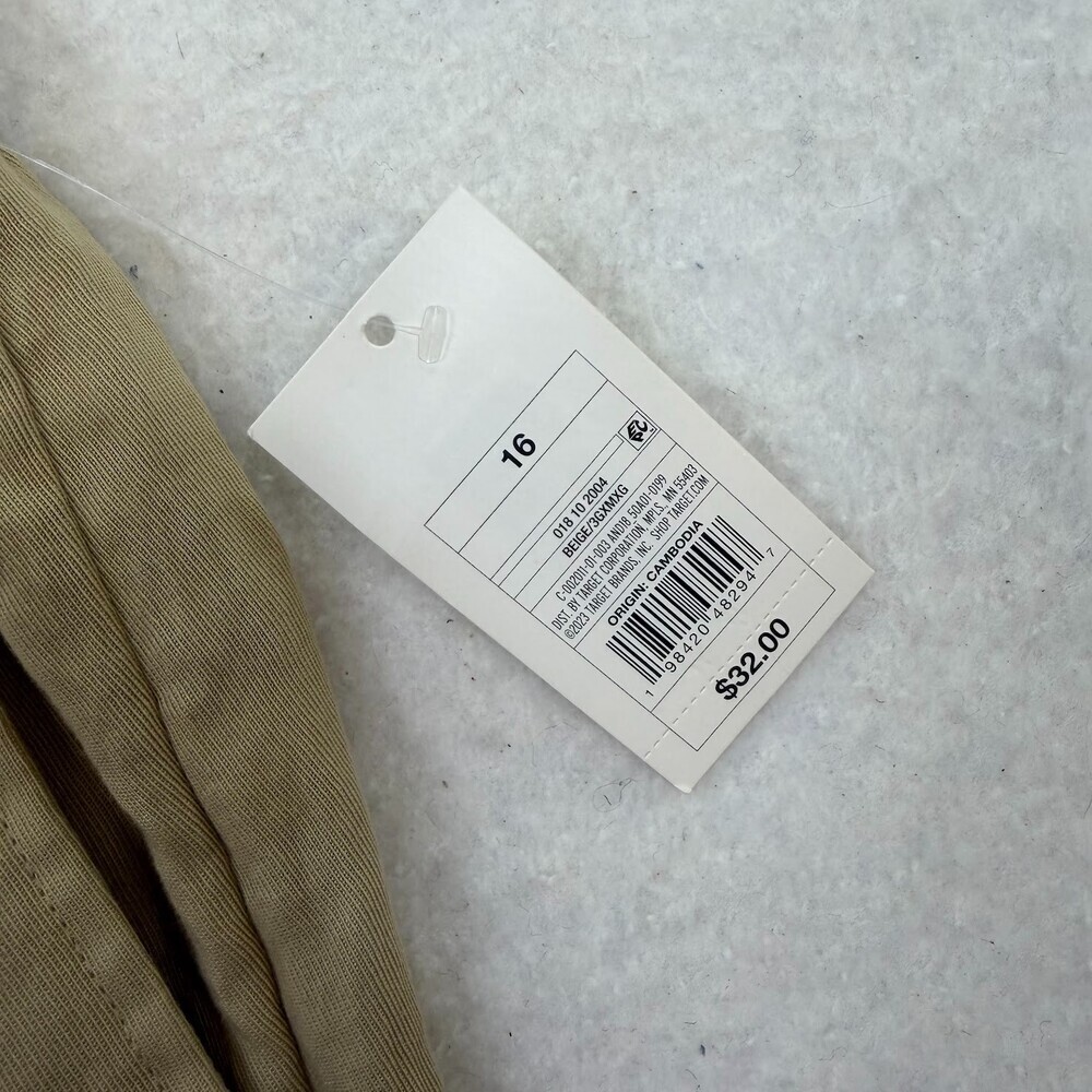 NWT A New Day Women's Beige High-Rise Straight Trousers Size 16 - Picture 8 of 11